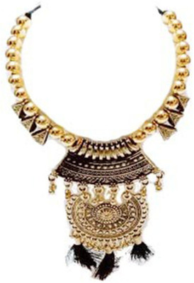 Womens Trendz Saaj Najuk Pipe Thushi 24K Gold Plated Alloy Necklace