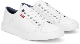 all white levis shoes