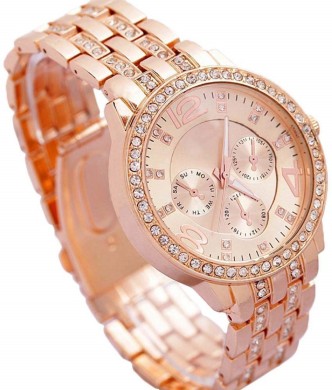 fastrack rose gold watches for ladies