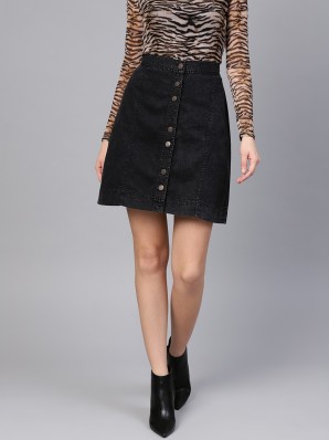 black denim skirt outfit baby girl