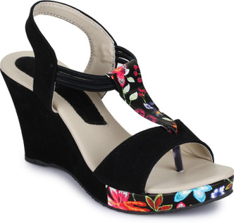 ladies cream wedge sandals