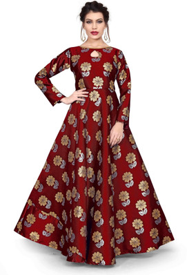 flipkart long frocks