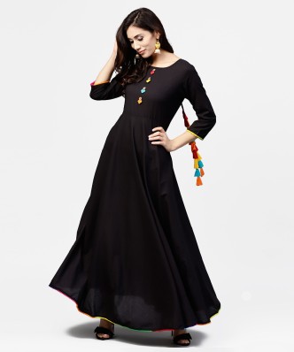 black kurti online flipkart