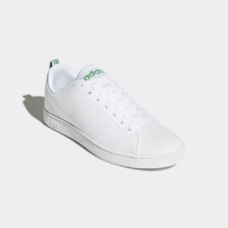 adidas white sneakers with green