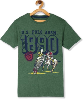 US Polo Assn Boys Maat Small 5-6 grijs Kleding Unisex kinderkleding Tops & T-shirts T-shirts T-shirts met print 
