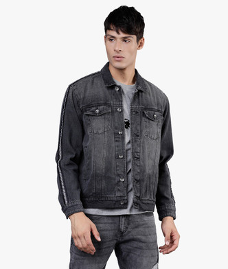 black denim jacket fur