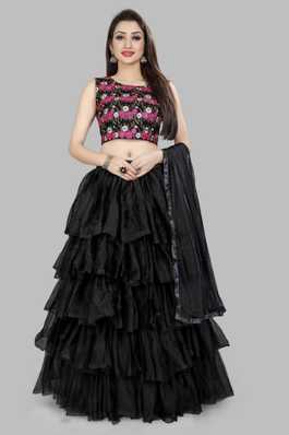 Black Lehenga Cholis Buy Black Lehenga Cholis Online At Best