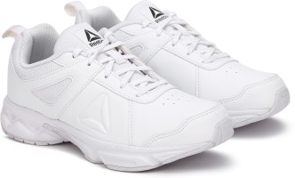 reebok linea white running shoes