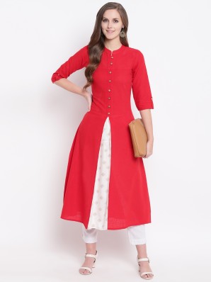 flipkart red colour kurti