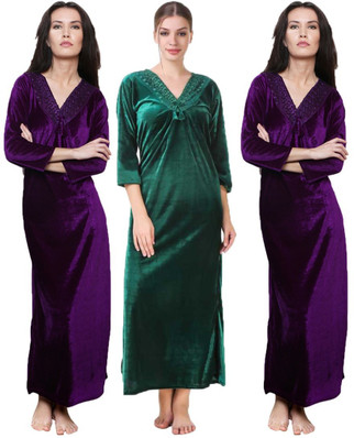 satin nighty flipkart