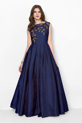 simple blue gown