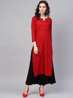 flipkart red colour kurti