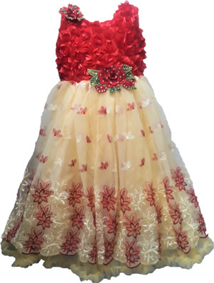 red long frock online