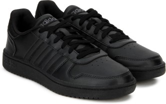 adidas black flat shoes