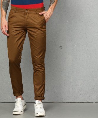 brown casual trousers