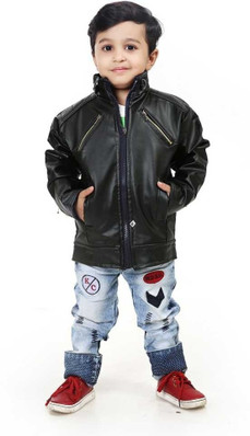 kids lather jacket