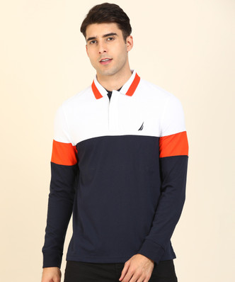 Nautica Boys Single Dye Jersey Knit Long Sleeve V-Neck Tee