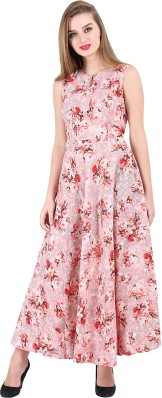 red maxi dress flipkart