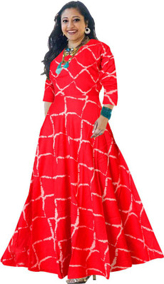 red long frock online