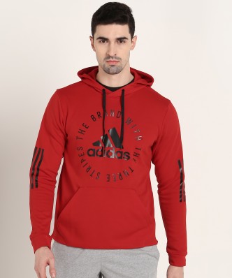 dark red adidas hoodie