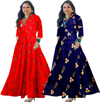 red long frock online