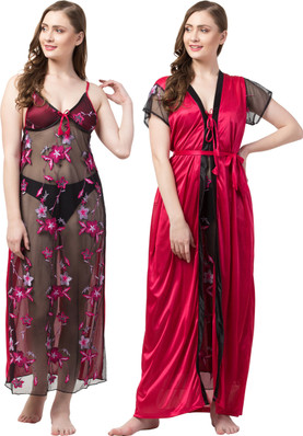 satin nighty flipkart