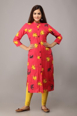 flipkart red colour kurti