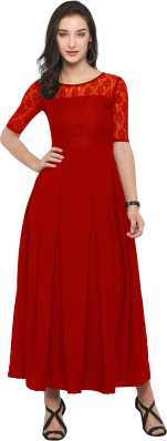 Red Dress Buy Red Party Dresses Online For Women At Best Prices In India Flipkart Com