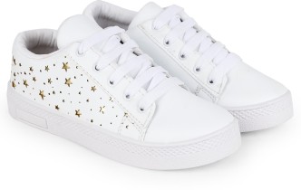 white casual shoes for girl