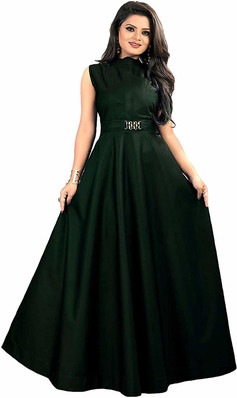 Green dress for mehndi function flipkart clearance