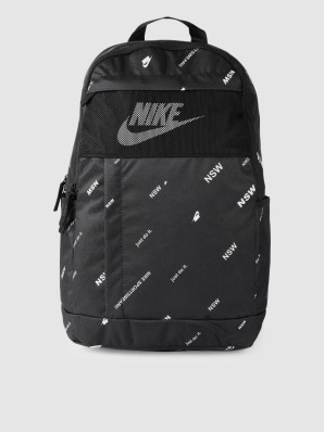 nike unisex black brand logo backpack