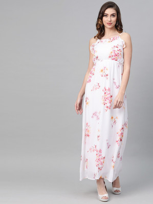 red white combination dress