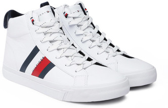 tommy hilfiger white high tops