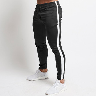 boys black skinny leg trousers