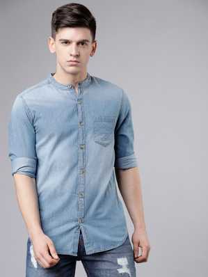 Denim Mens Shirts Buy Denim Mens Shirts Online At Best Prices In