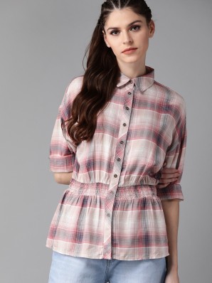 pink formal shirt women's