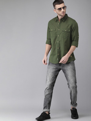 Olive Colour Shirt - Buy Olive Colour 