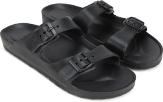 time and tru black sandals