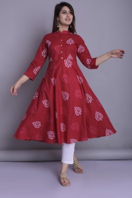 flipkart red colour kurti