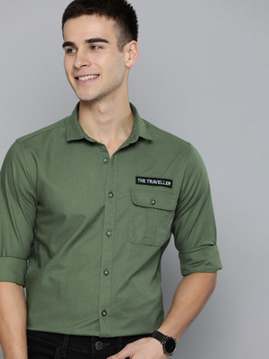 Dark Green Mens Shirts - Buy Dark Green 
