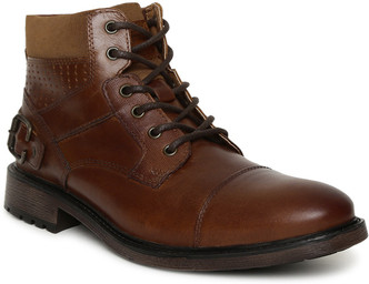 brown red boots