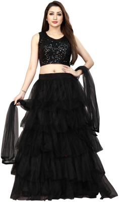 buy black lehenga online