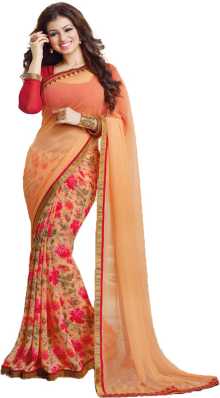 Awesome new Gorgette digital print n less broder saree with blouse for Indian saree saree for women,sari designer saree