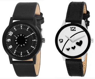 men fashion ex193 black leather chronograph watch