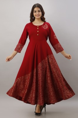 flipkart red colour kurti