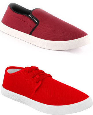 Maroon colour casual shoes Clearance