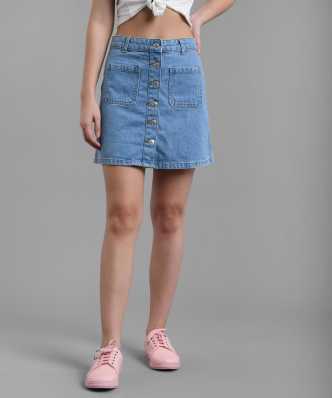 Women High Waist Denim Jeans Short Ripped Mini Skirts Party Bodycon Dress Casual