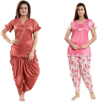 satin night suit flipkart