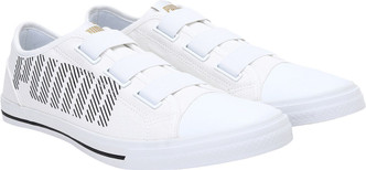 puma white slip on shoes