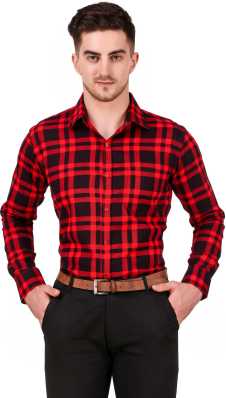 Download Red And Black Check Shirt Buy Red And Black Check Shirt Online At Best Prices In India Flipkart Com